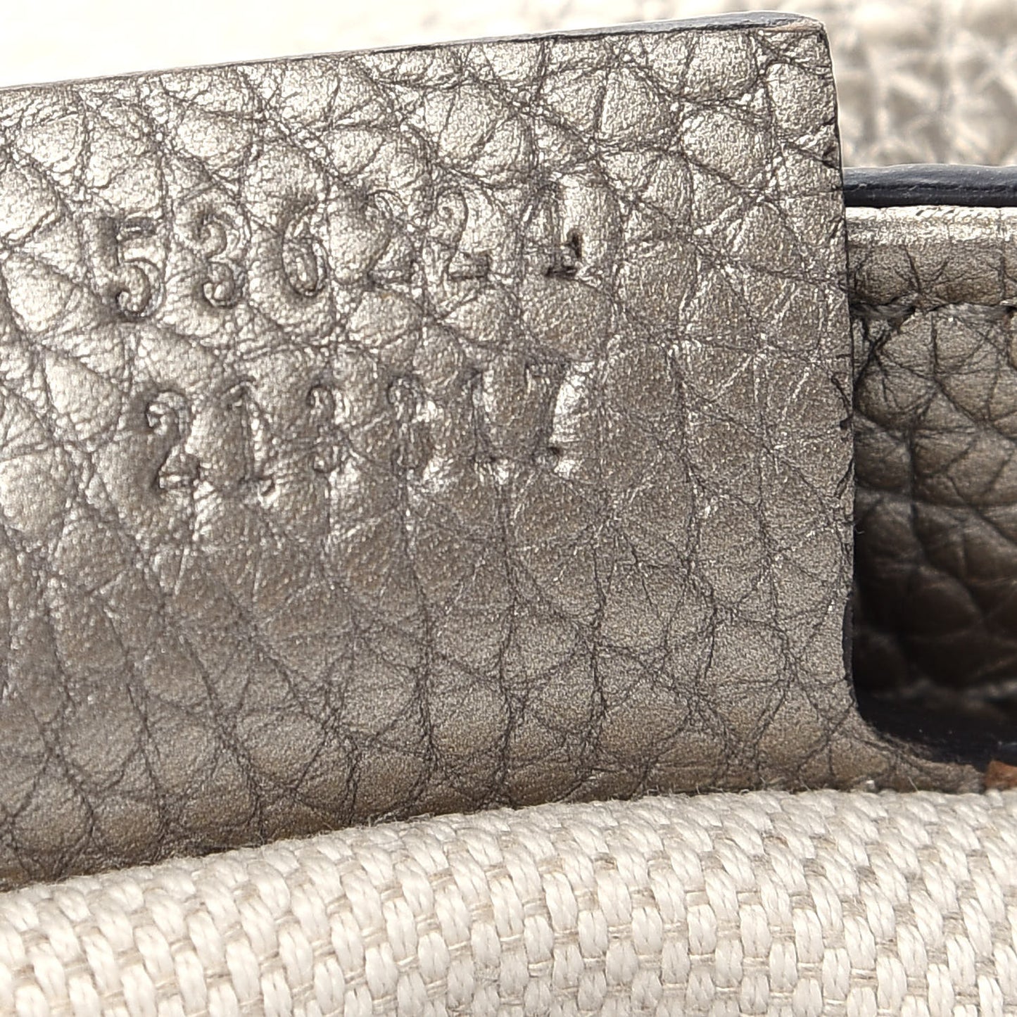 Metallic Pebbled Calfskin Medium Soho Flap Crossbody Golden Beige