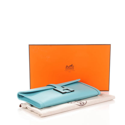 Hermes Veau Swift Jige Elan 29 Clutch Bleu Atoll 4 of 9