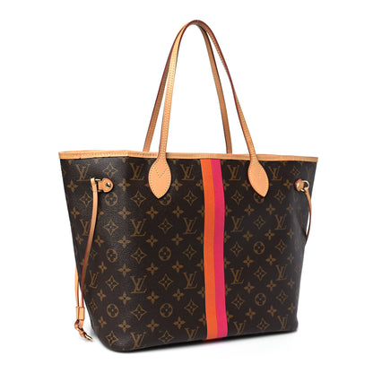 Louis Vuitton Monogram My LV Heritage Neverfull MM  Fuchsia Orange 3 of 9