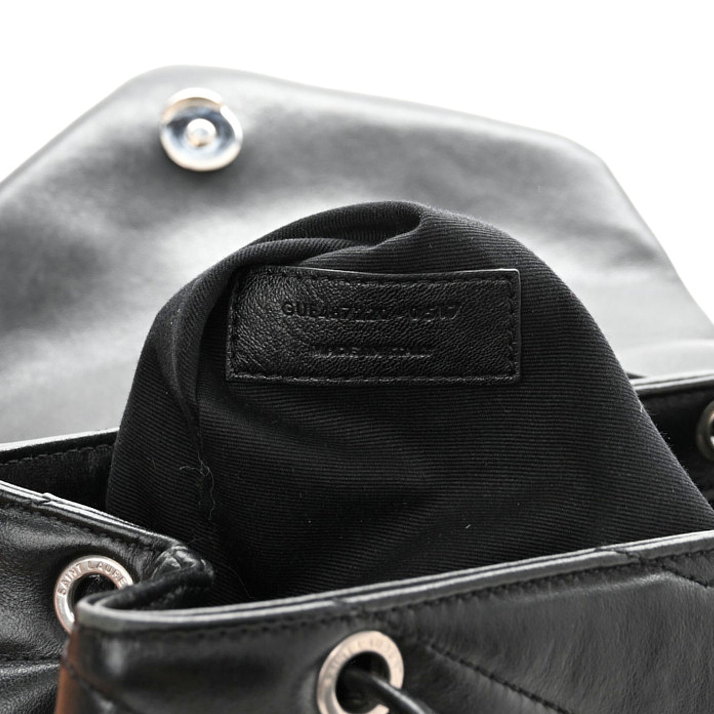 Calfskin Y Quilted Monogram Small Loulou Backpack Black