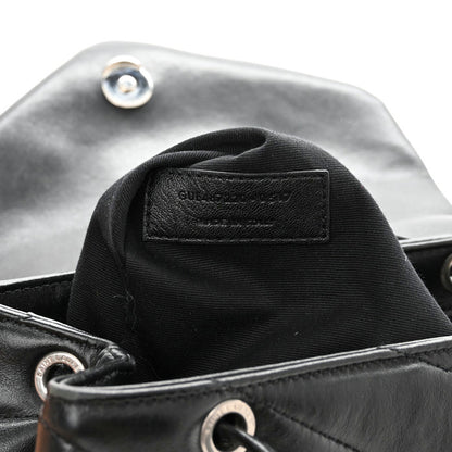 Saint Laurent Calfskin Y Quilted Monogram Small Loulou Backpack Black 7 of 11