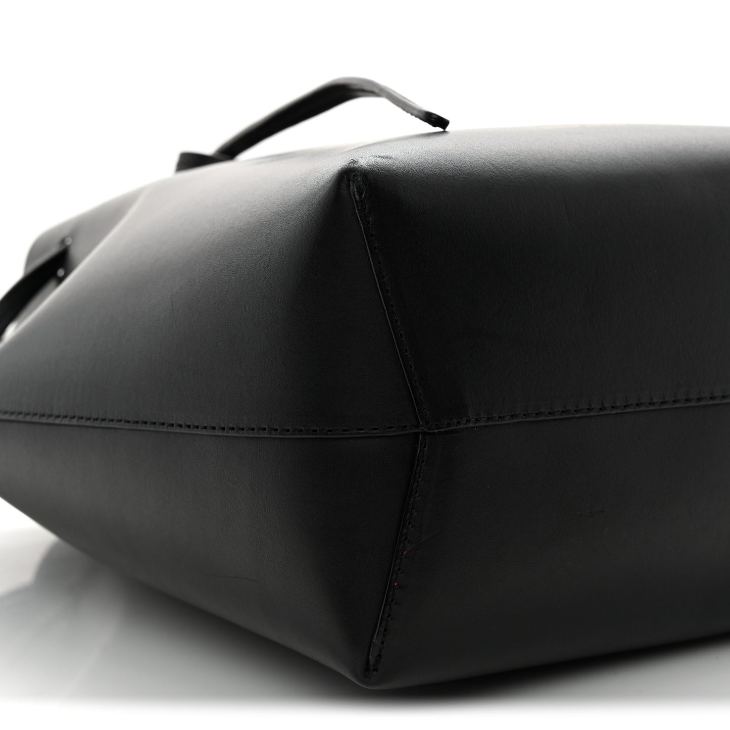 Calfskin Mini Bucket Bag Black Flamma
