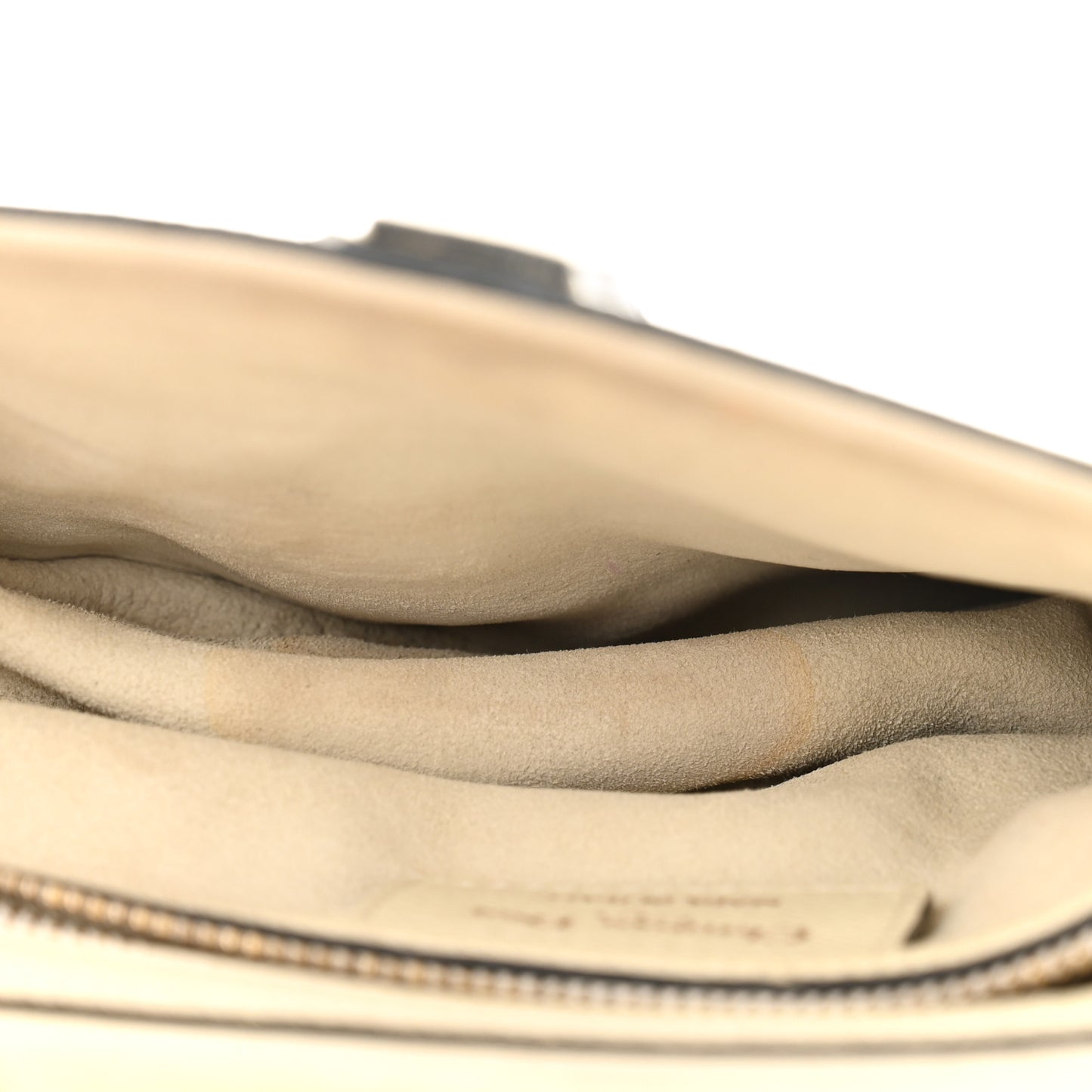 Grained Calfskin Saddle Bag White