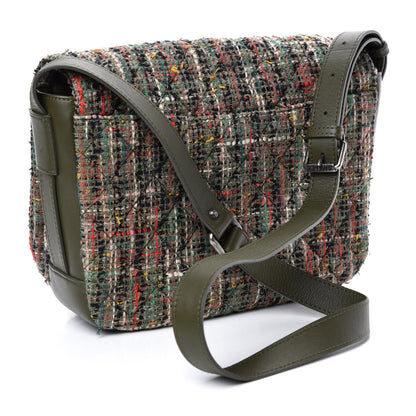 Chanel Tweed Sequins Havana Stroll Messenger Khaki 3 of 11