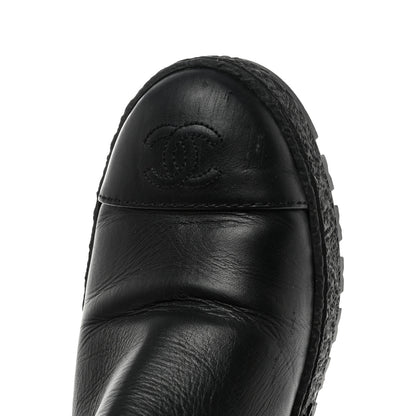 Chanel Calfskin Cap Toe CC Ankle Boots 39 Black 9 of 13
