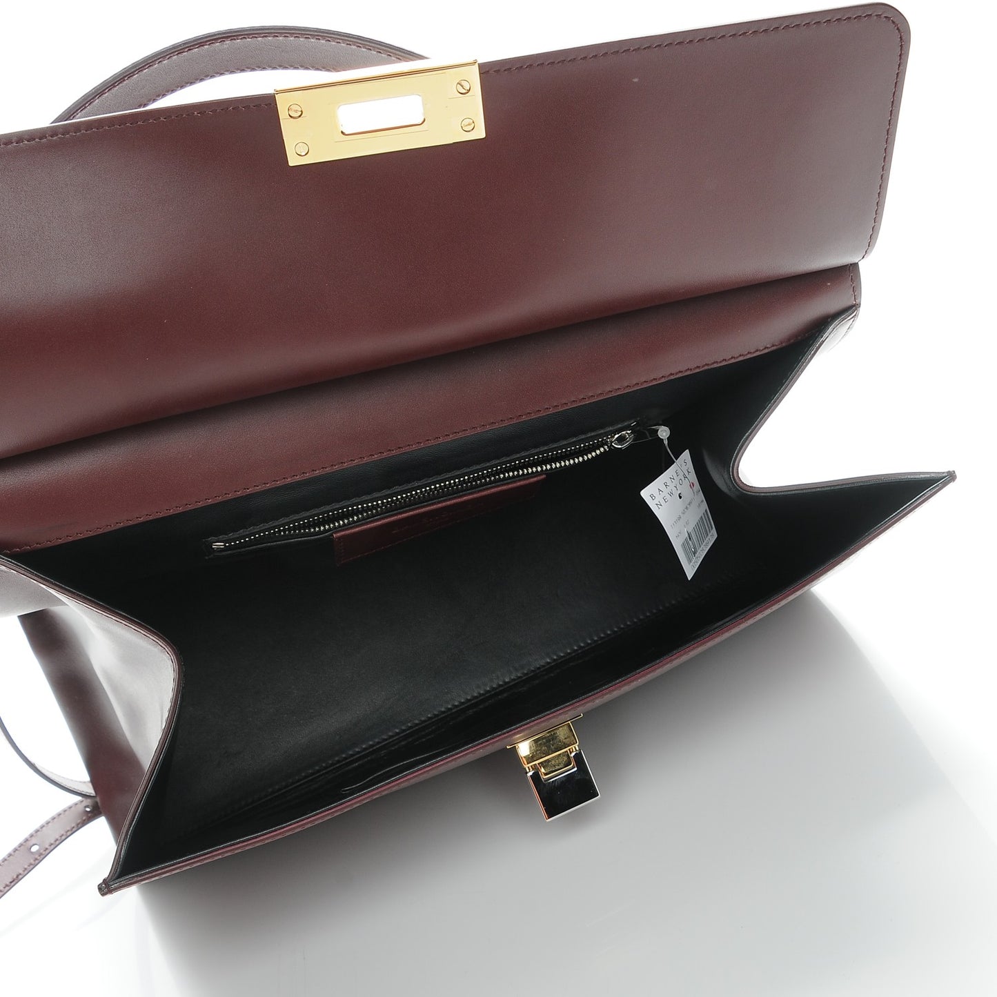 Smooth Calfskin Le Dix M Cartable Shoulder Bag Aubergine