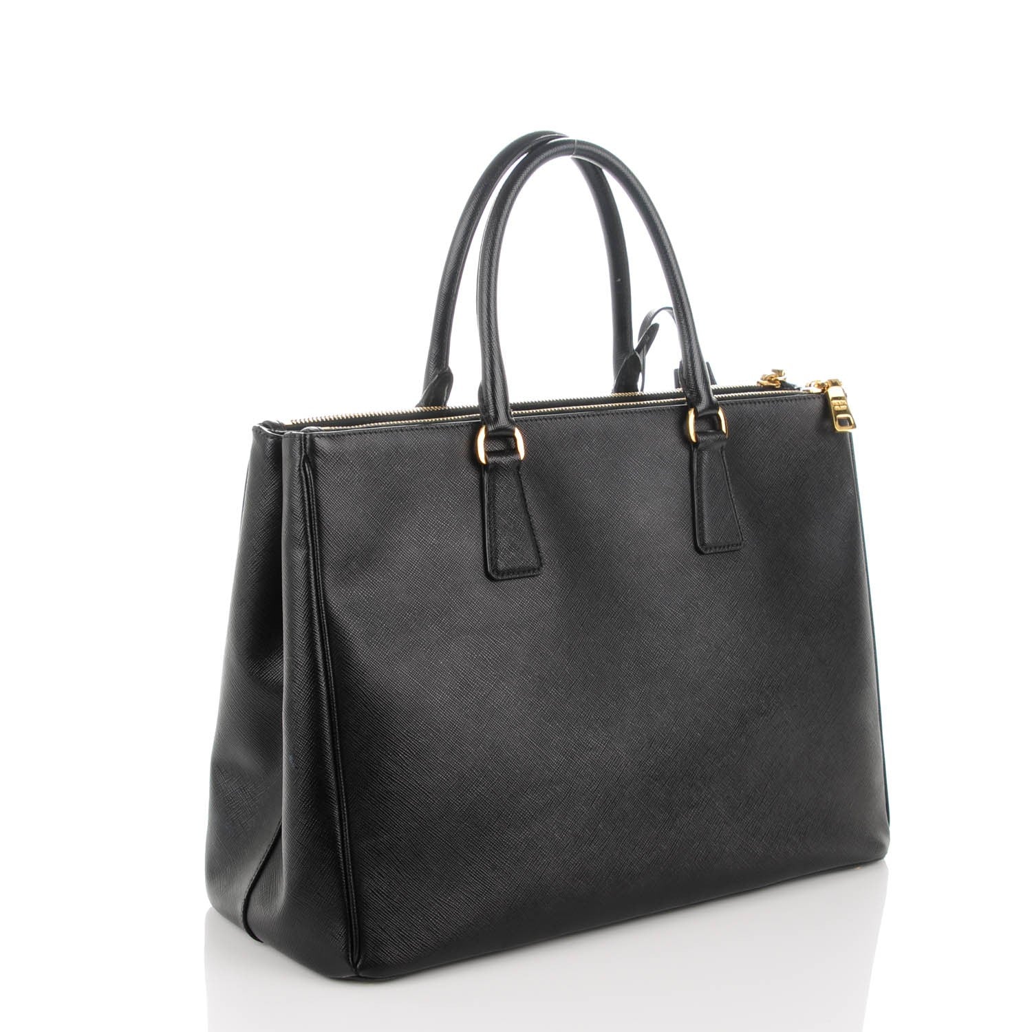 Prada Saffiano Large Galleria Double Zip Tote Black 3 of 8