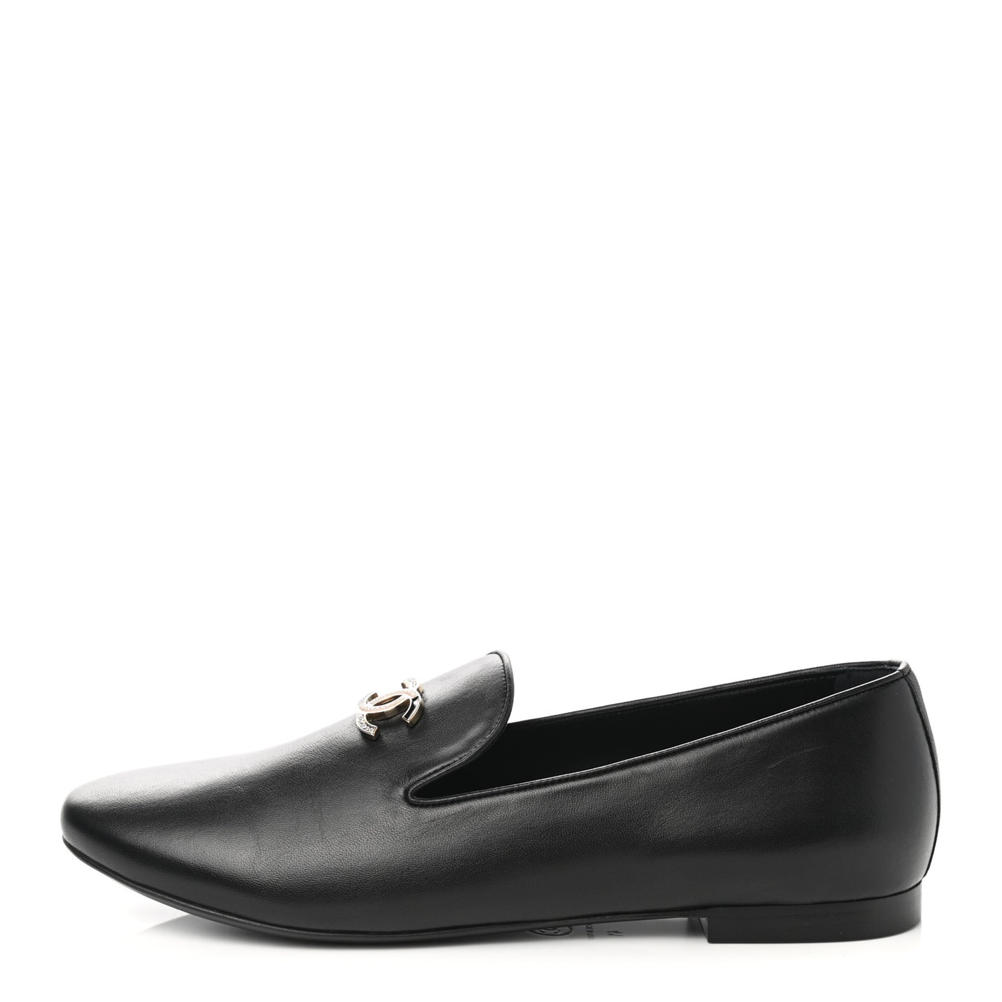 Lambskin CC Mocassin Loafers 41 Black