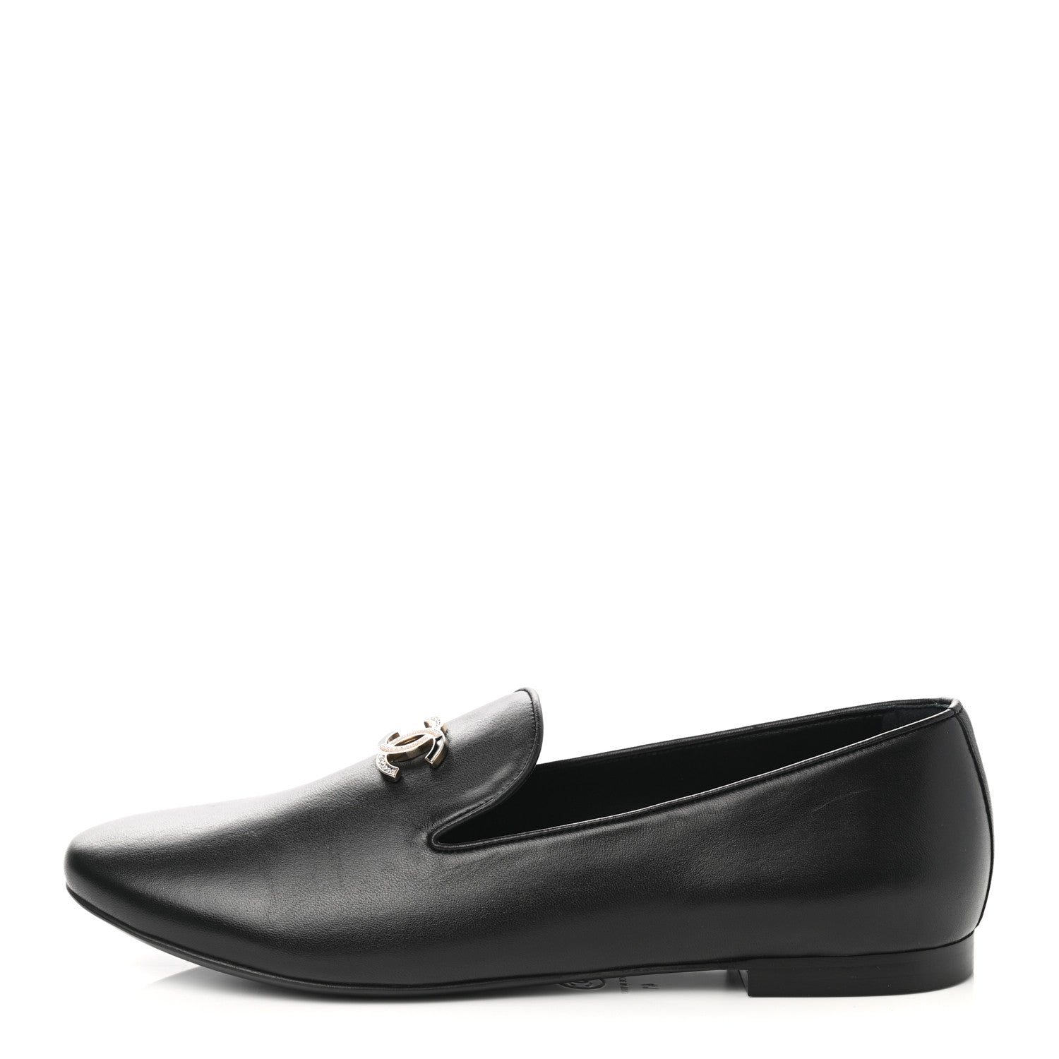 Chanel Lambskin CC Mocassin Loafers 41 Black 1 of 9
