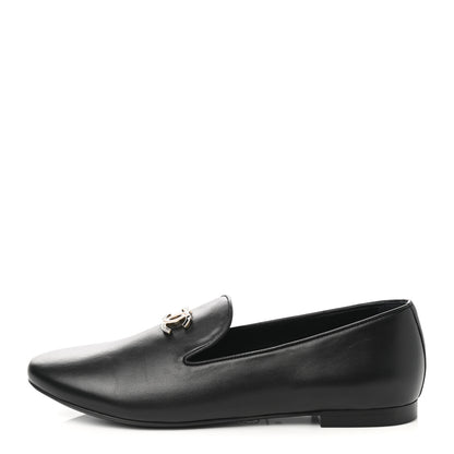 Chanel Lambskin CC Mocassin Loafers 41 Black 1 of 9