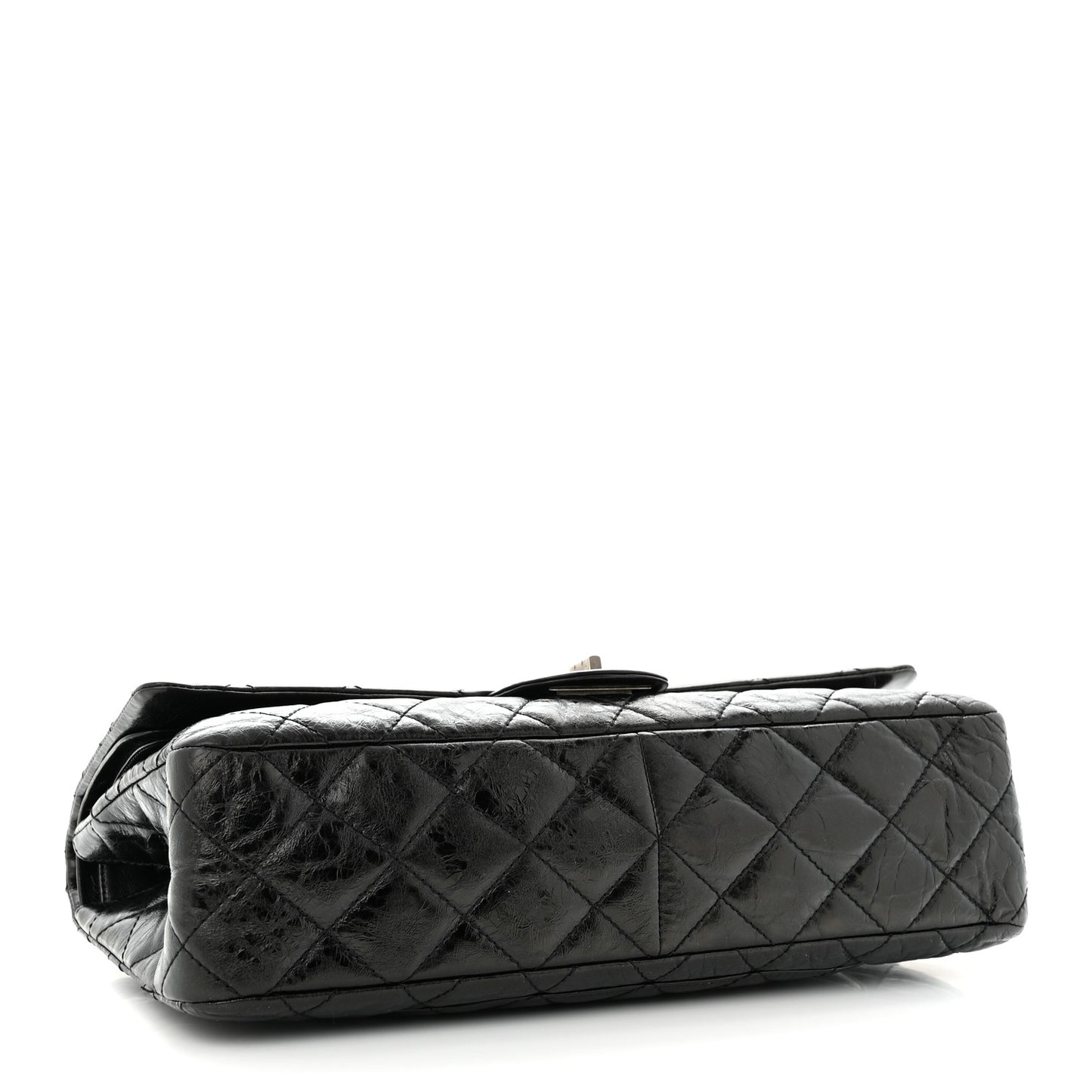 Aged Calfskin Quilted 2.55 Reissue 228 Flap Black