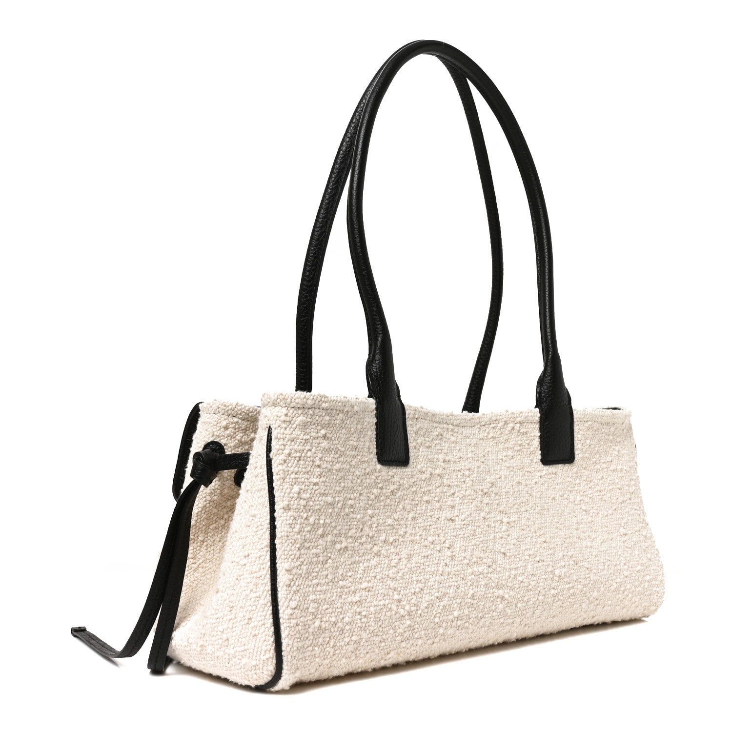 Chanel Grained Calfskin Boucle Urban Essentials Small Shopping Bag Black Ivory 3 of 10