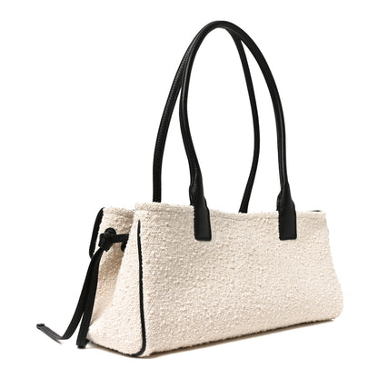 Chanel Grained Calfskin Boucle Urban Essentials Small Shopping Bag Black Ivory 3 of 10