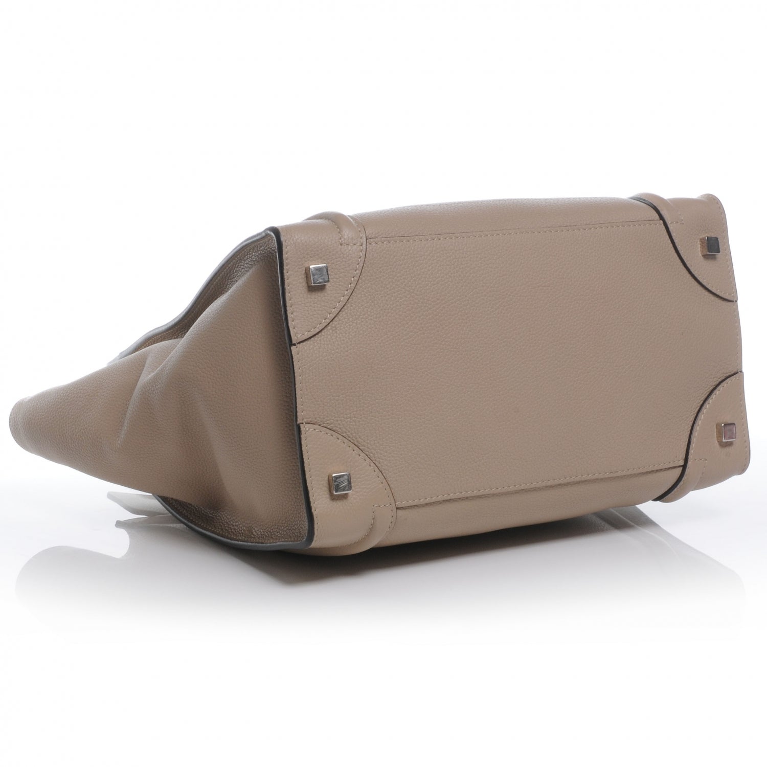 Celine Drummed Calfskin Mini Luggage Dune 5 of 8