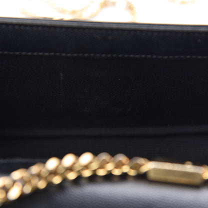 Saint Laurent Grain De Poudre Small Monogram Kate Satchel Black 13 of 18