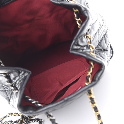 Chanel Aged Calfskin Quilted Gabrielle Backpack Black 4 of 9