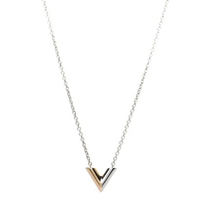 Louis Vuitton Essential V Necklace Silver 1 of 7