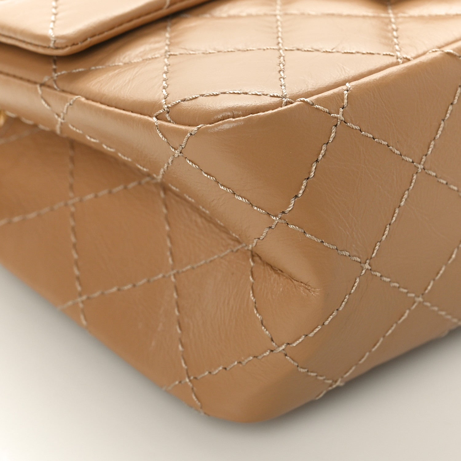 Chanel Aged Calfskin Quilted 2.55 Reissue Mini Flap Beige 9 of 10