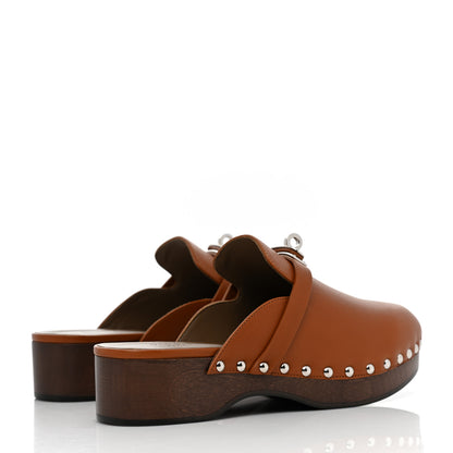 Hermes Heritage Calfskin Carlotta Mules 36 Naturel 4 of 7