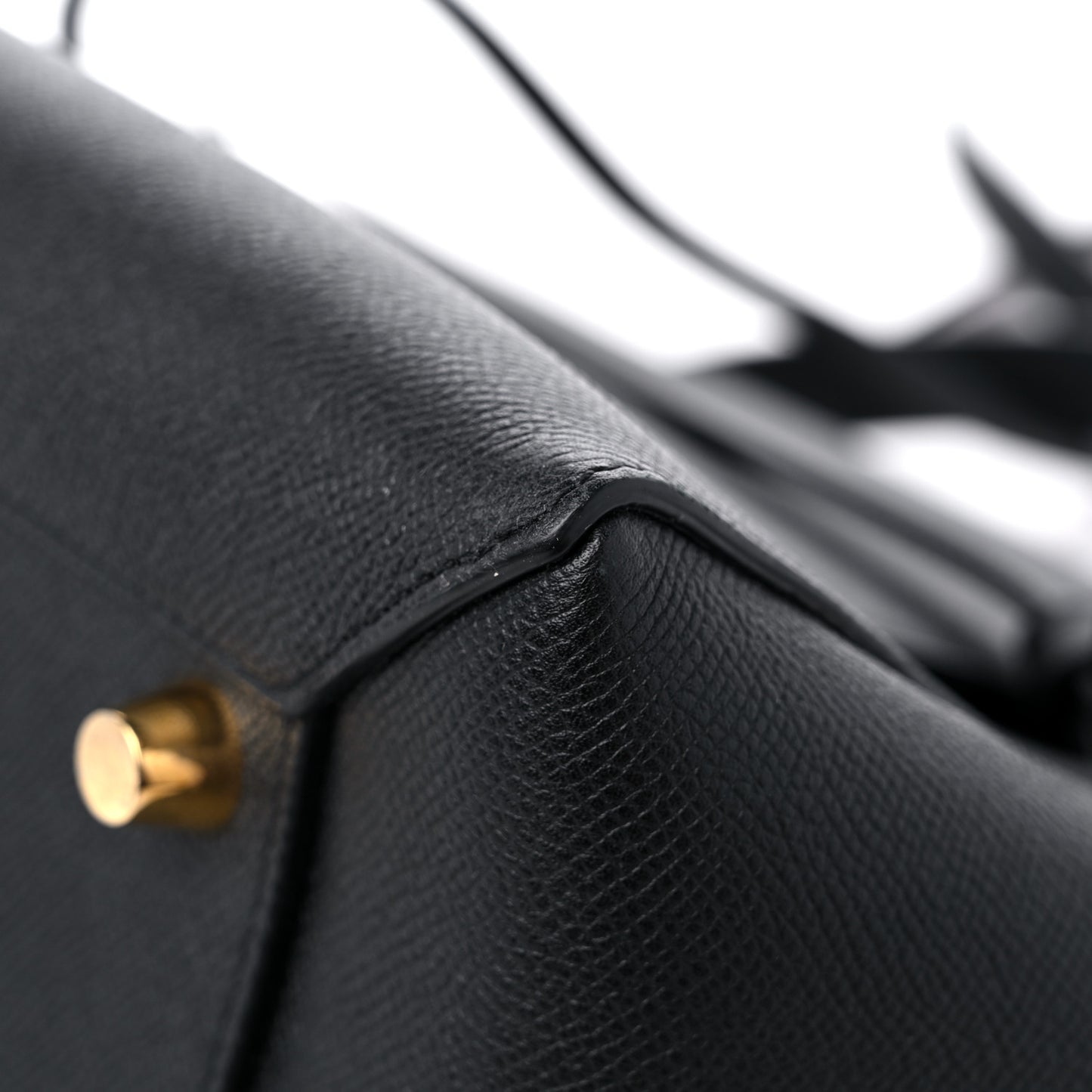 Grained Calfskin Mini Belt Bag Black