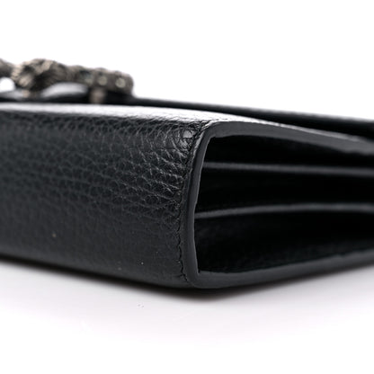 Gucci Calfskin Mini Dionysus Chain Wallet Black 9 of 12
