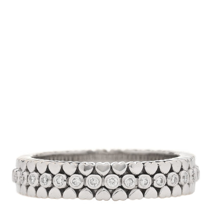 Tiffany 18K White Gold Diamond Crown of Hearts Band Ring 51 5.75 3 of 4