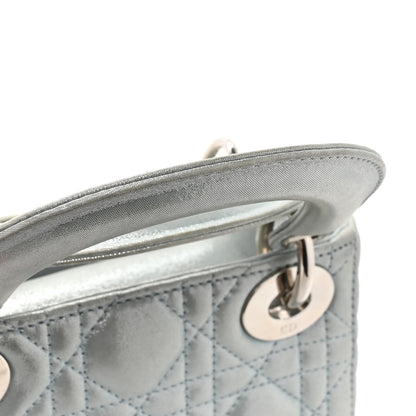 Christian Dior Metallic Lambskin Cannage Mini Lady Dior Light Blue 16 of 16
