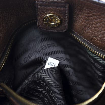 Prada Vitello Daino Shoulder Bag Bruciato 9 of 13