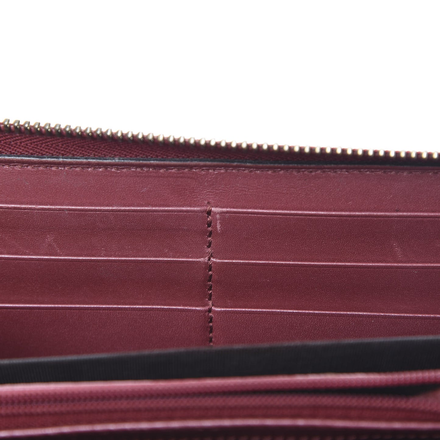 Shine Guccissima Margaux Calfskin Lovely Zip Around Wallet Tibet Red