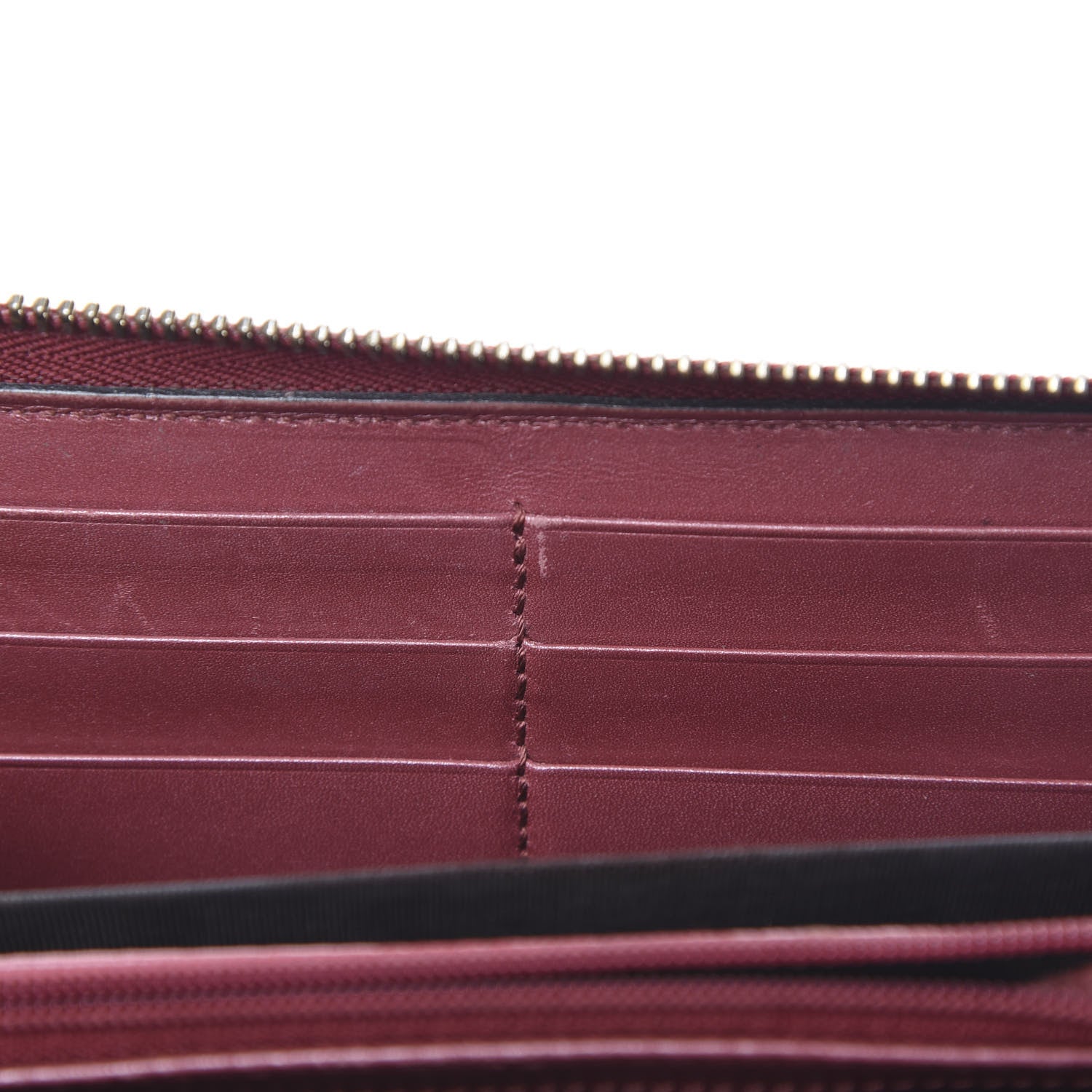 Gucci Shine Guccissima Margaux Calfskin Lovely Zip Around Wallet Tibet Red 7 of 14