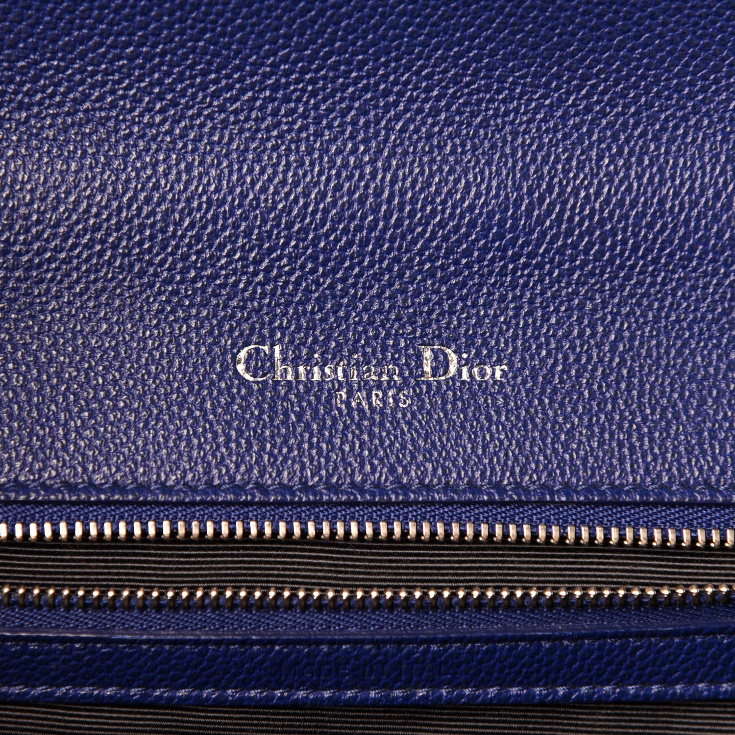 Christian Dior Grained Calfskin Medium Diorama Flap Bag Blue 9 of 11