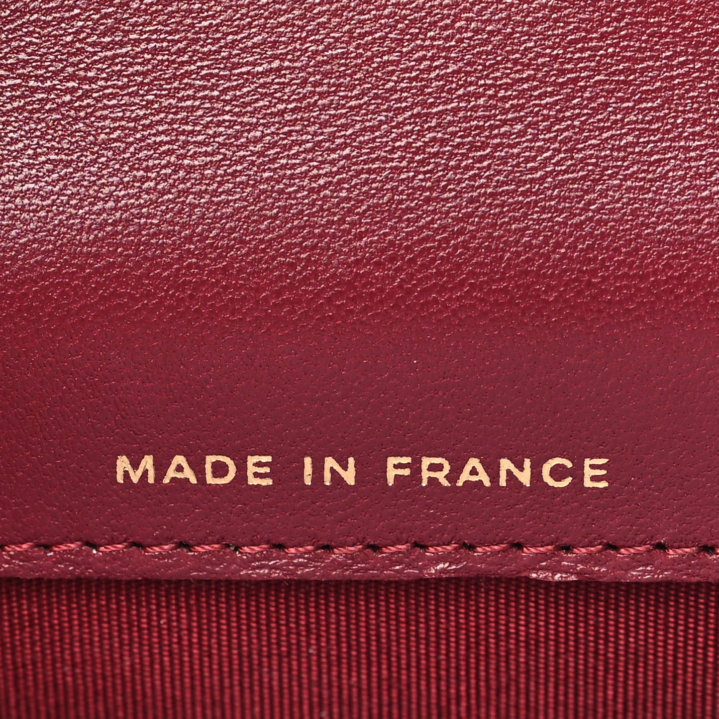 Lambskin Quilted Top Handle Flap Coin Purse With Chain Burgundy
