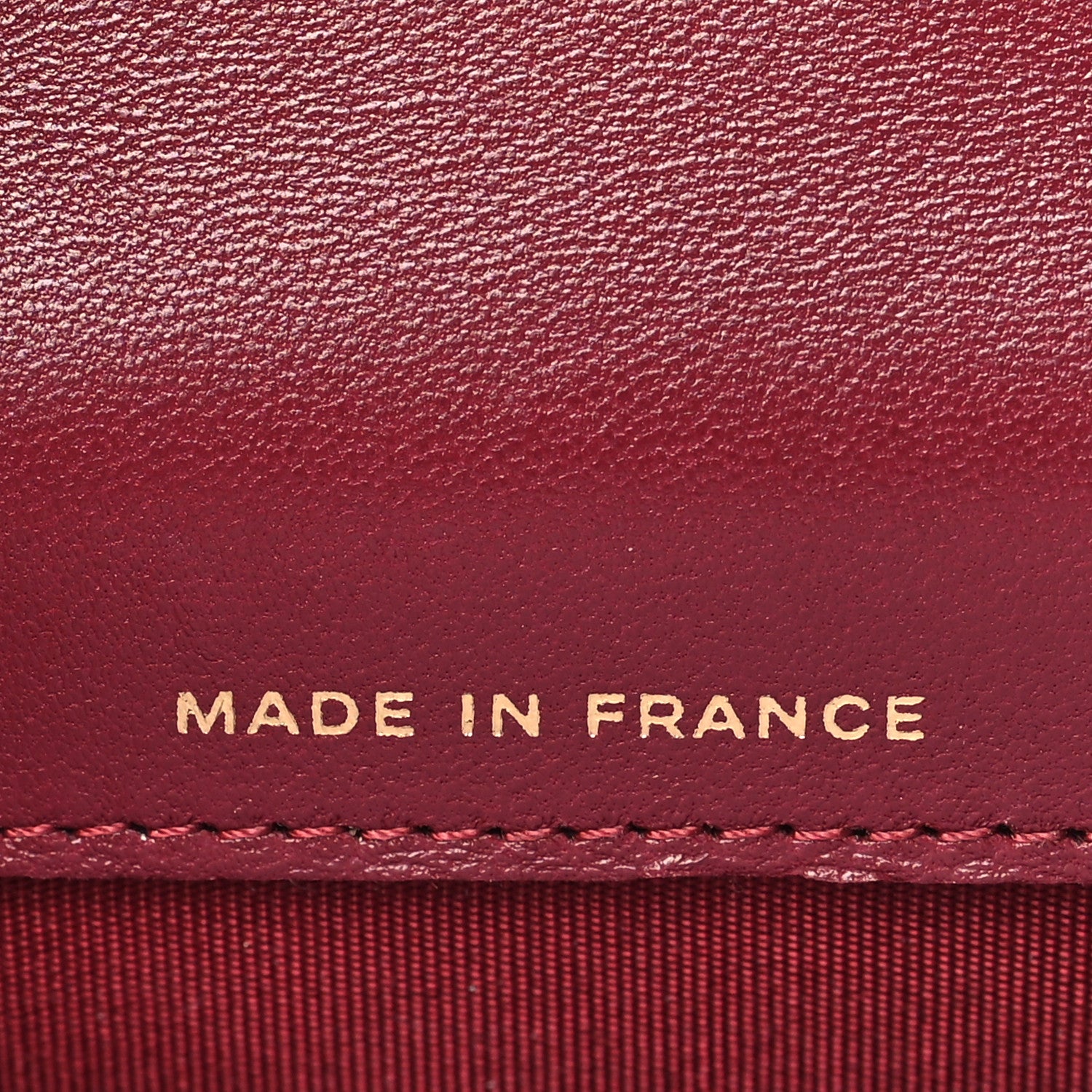 Chanel Lambskin Quilted Top Handle Flap Coin Purse With Chain Burgundy 6 of 11