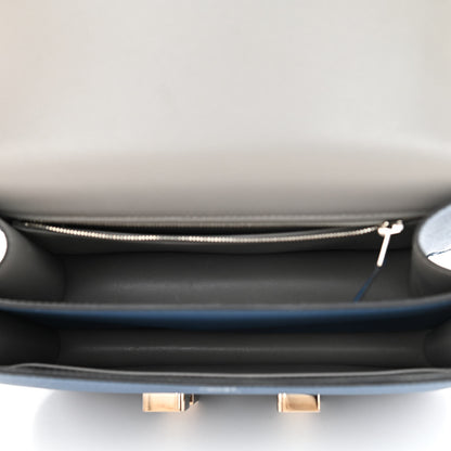 Hermes Epsom Constance Verso 24 Bleu Agate Gris Mouette 4 of 12