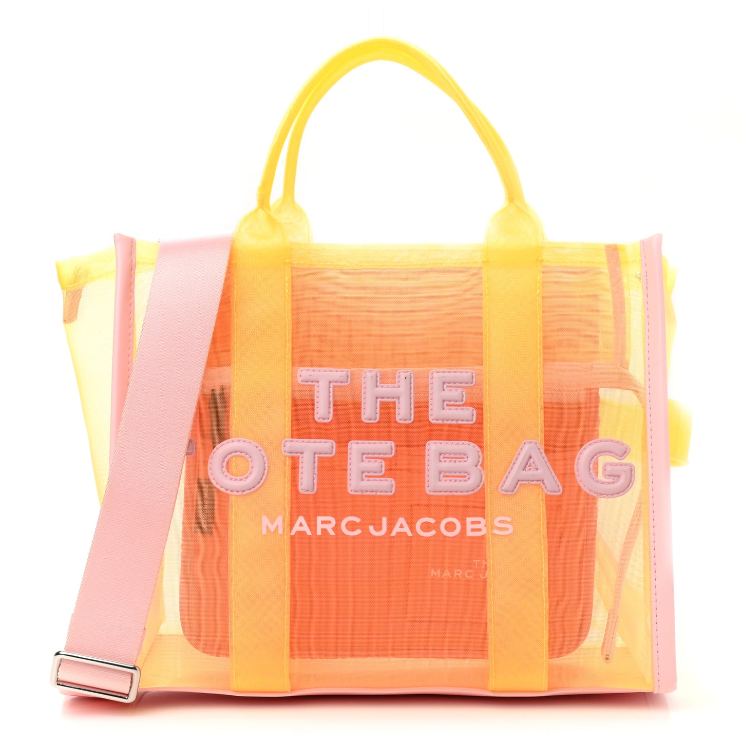 Nylon The Mesh Medium Tote Bag Yellow Multicolor