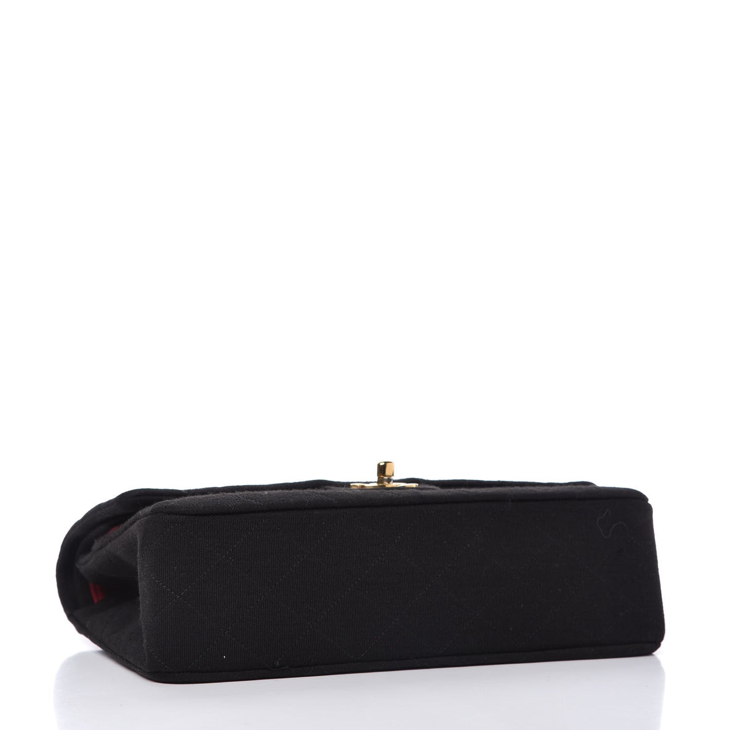 Jersey Quilted Medium Double Flap Black