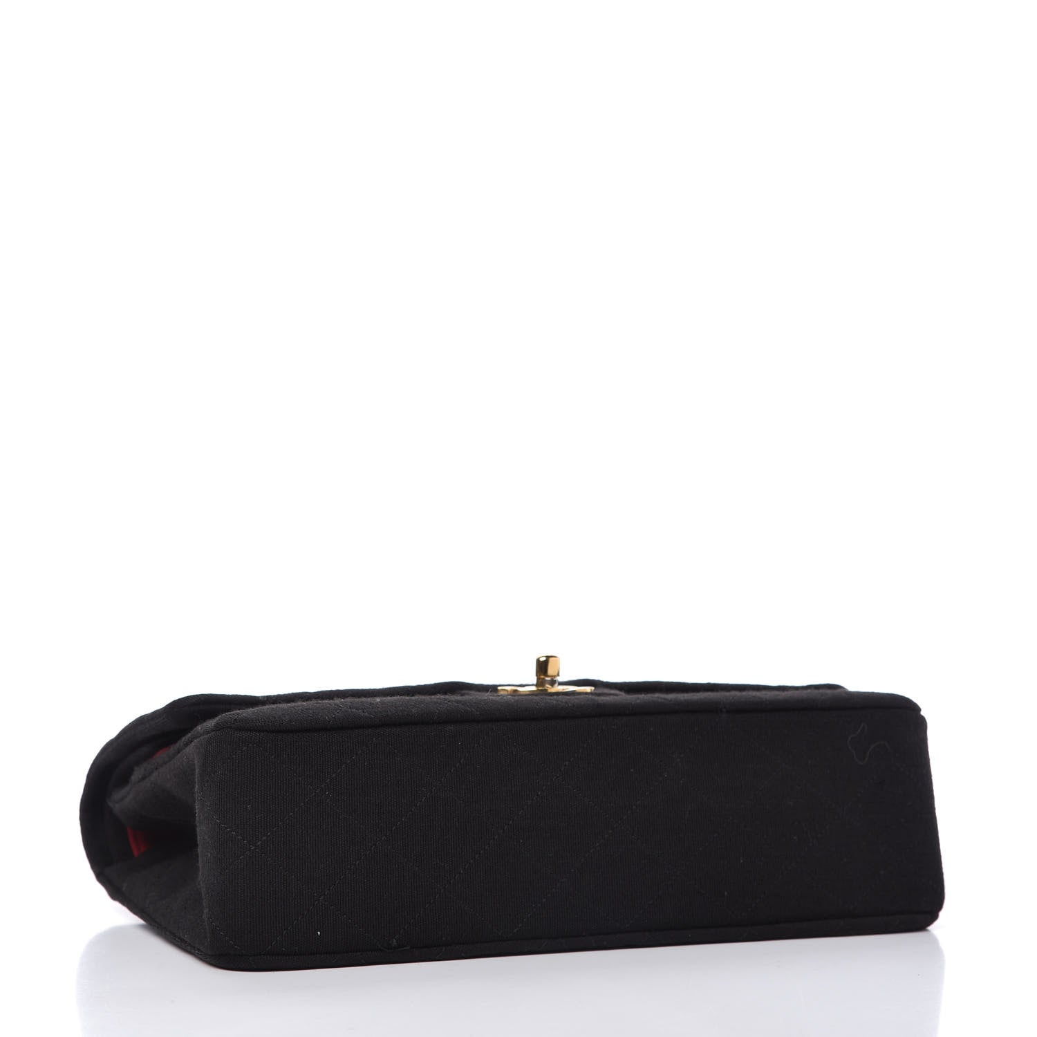 Chanel Jersey Quilted Medium Double Flap Black 4 of 10