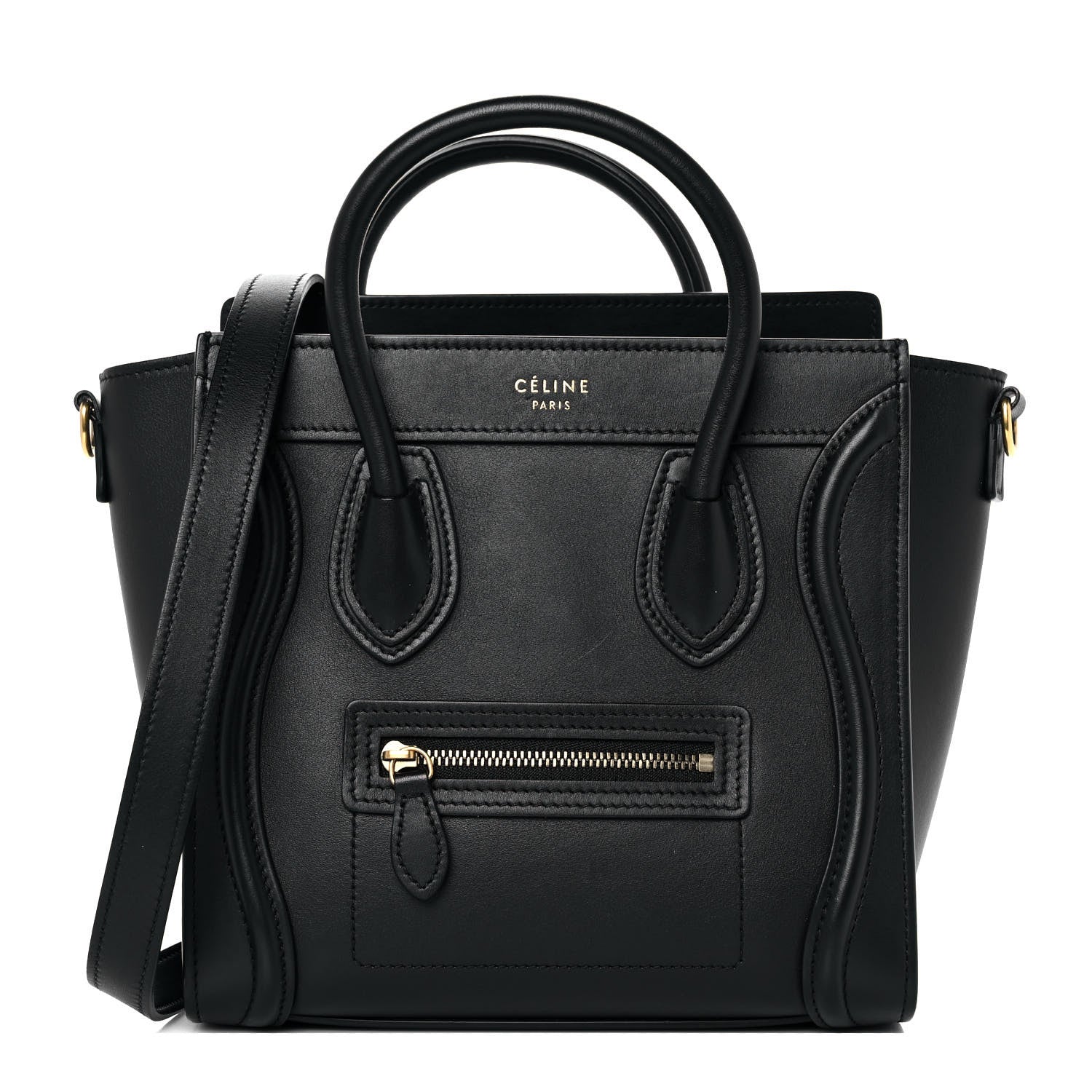Celine Smooth Calfskin Nano Luggage Black 1 of 9