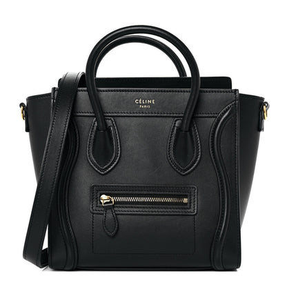 Celine Smooth Calfskin Nano Luggage Black 1 of 9