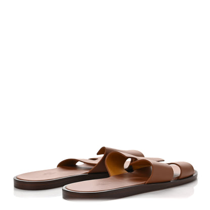 Hermes Calfskin Izmir Mens Sandals 43.5 Gold 4 of 7