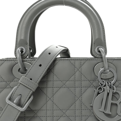 Christian Dior Ultra Matte Calfskin Cannage Medium Lady Dior Grey Stone 7 of 9
