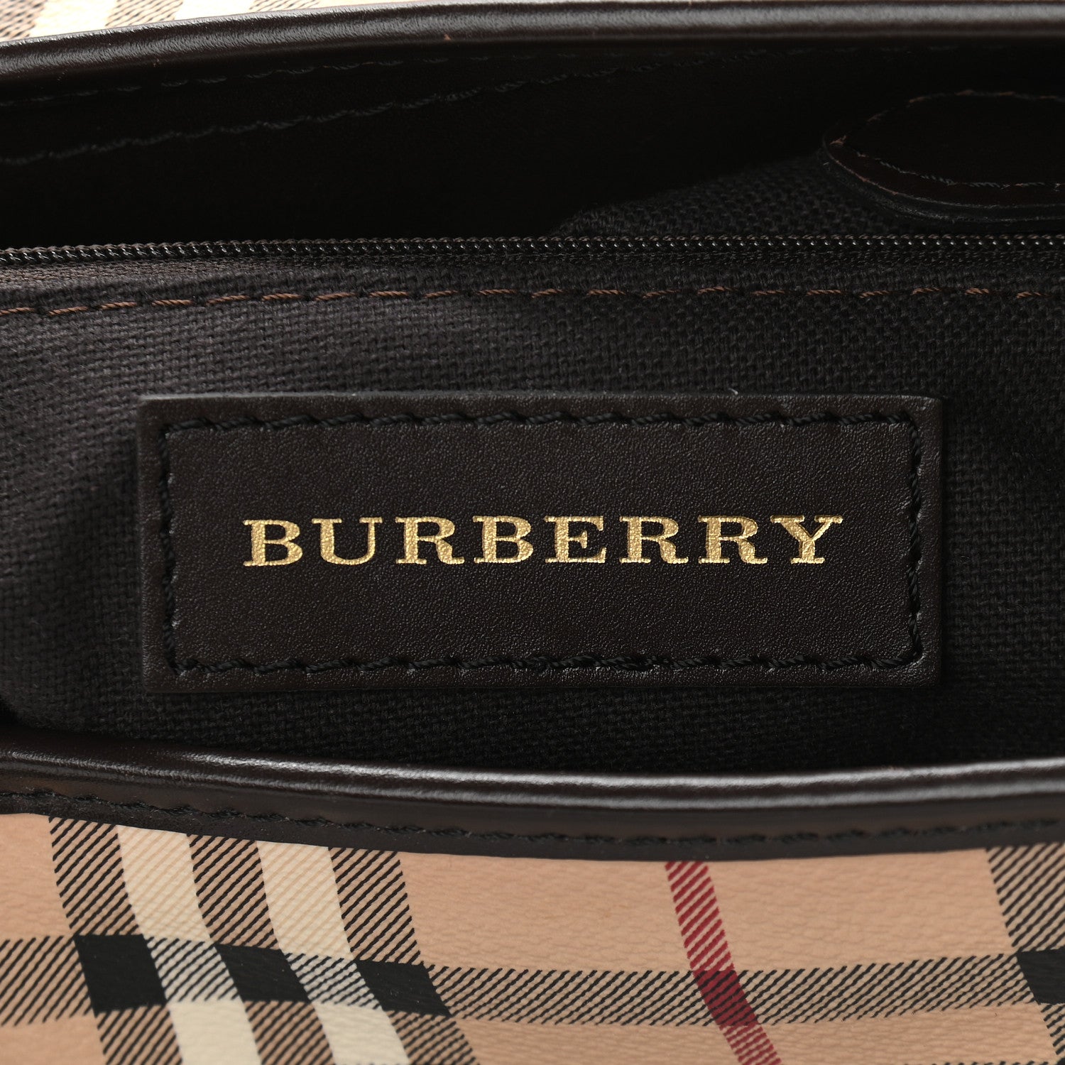 Burberry Haymarket Check Tote Chocolate 5 of 9