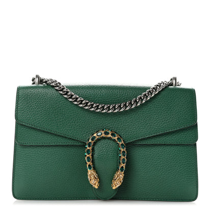 Gucci Pebbled Calfskin Small Dionysus Shoulder Bag Emerald 1 of 14