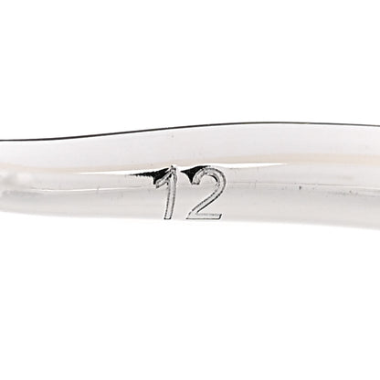 Gucci 18K White Gold Diamond Flora GG Open Ring 52 6 7 of 7