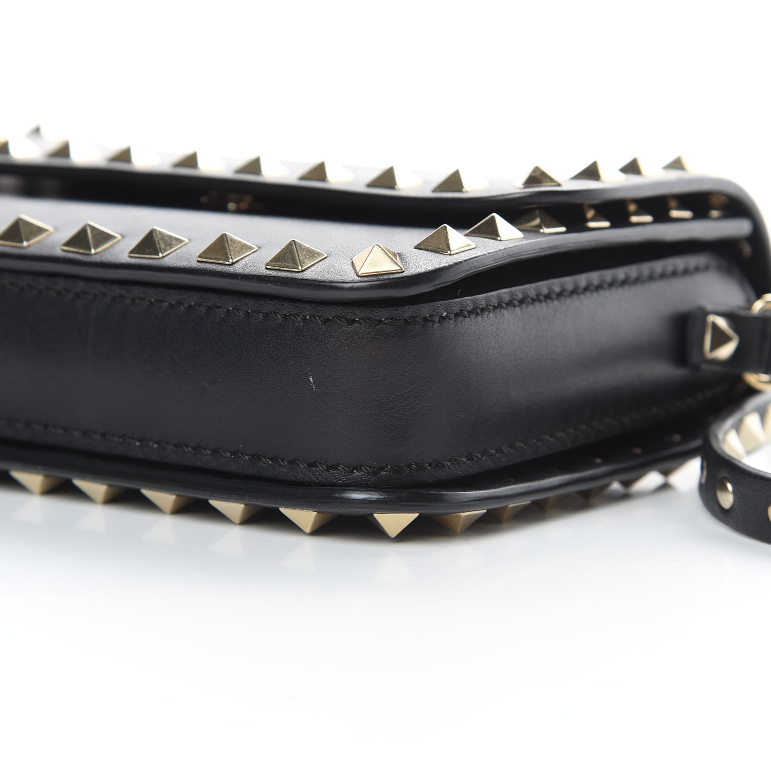 Valentino Garavani Vitello Rockstud Flap Crossbody Bag Black 9 of 17