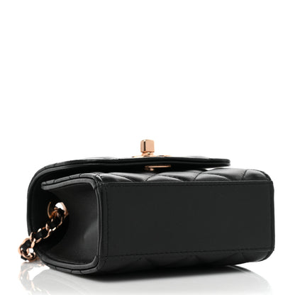 Chanel Lambskin Quilted Mini Trendy CC Clutch With Chain Black 4 of 9