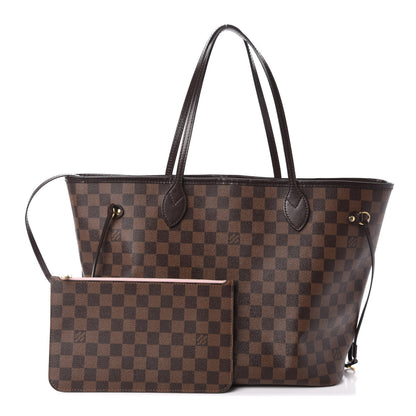 Louis Vuitton Damier Ebene Neo Neverfull MM Rose Ballerine 1 of 10