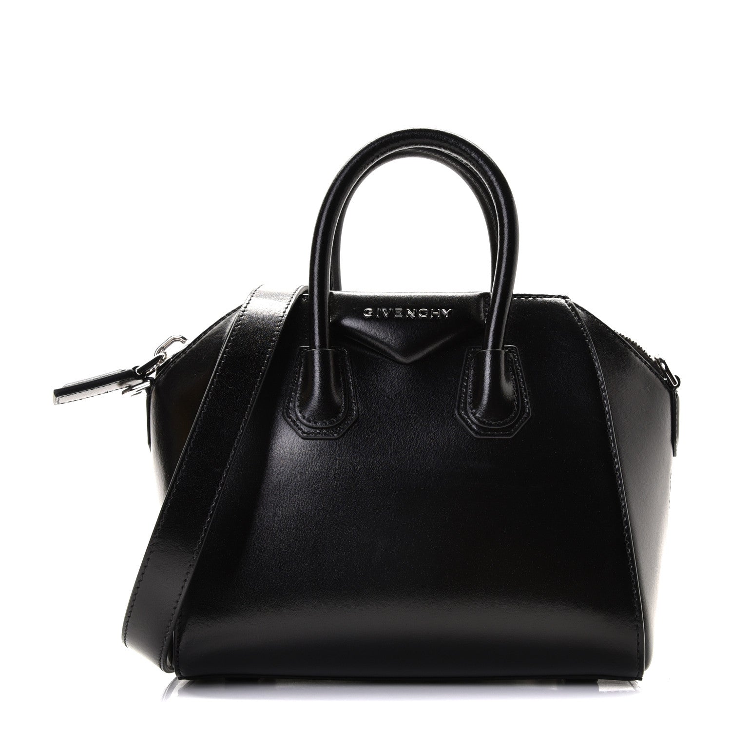 Givenchy Shiny Lord Calfskin Mini Antigona Black 1 of 8