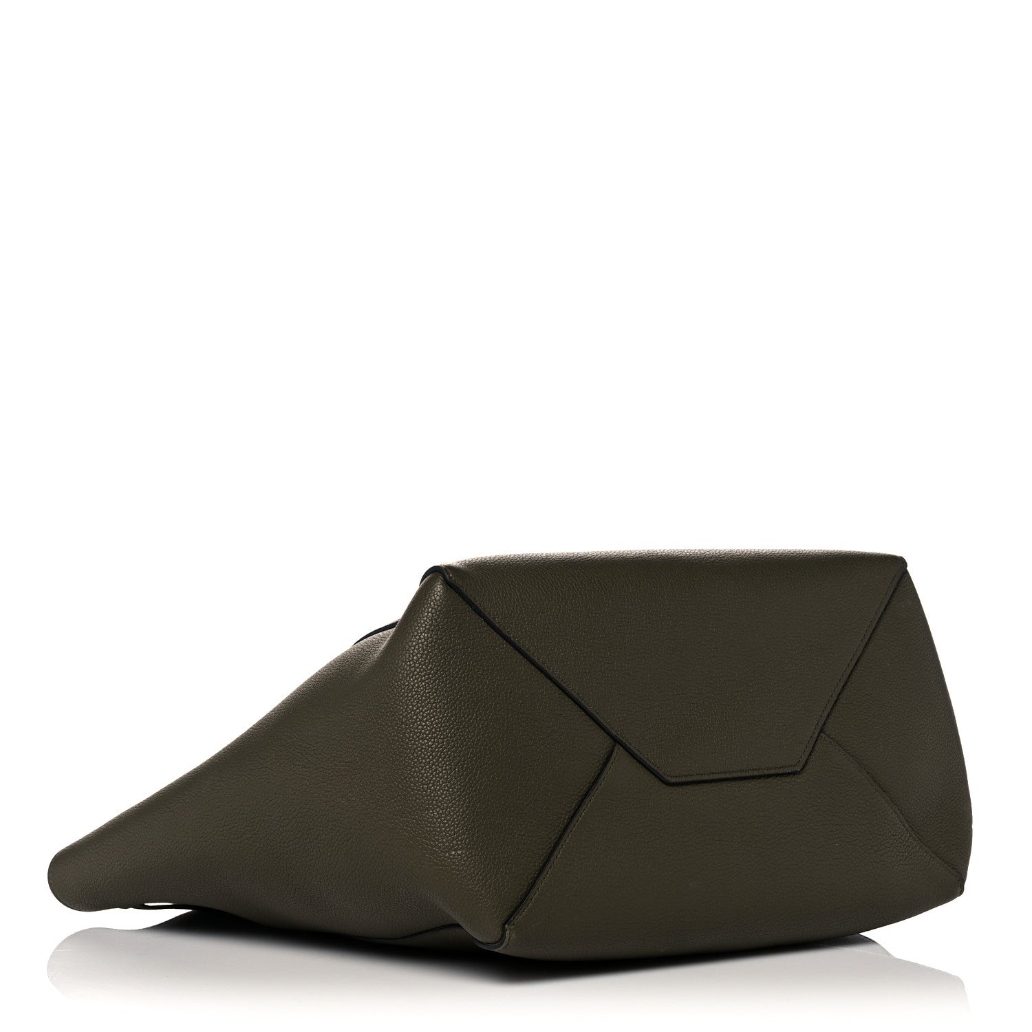 Celine Soft Grained Calfskin Small Belt Cabas Phantom Army Green 4 of 16