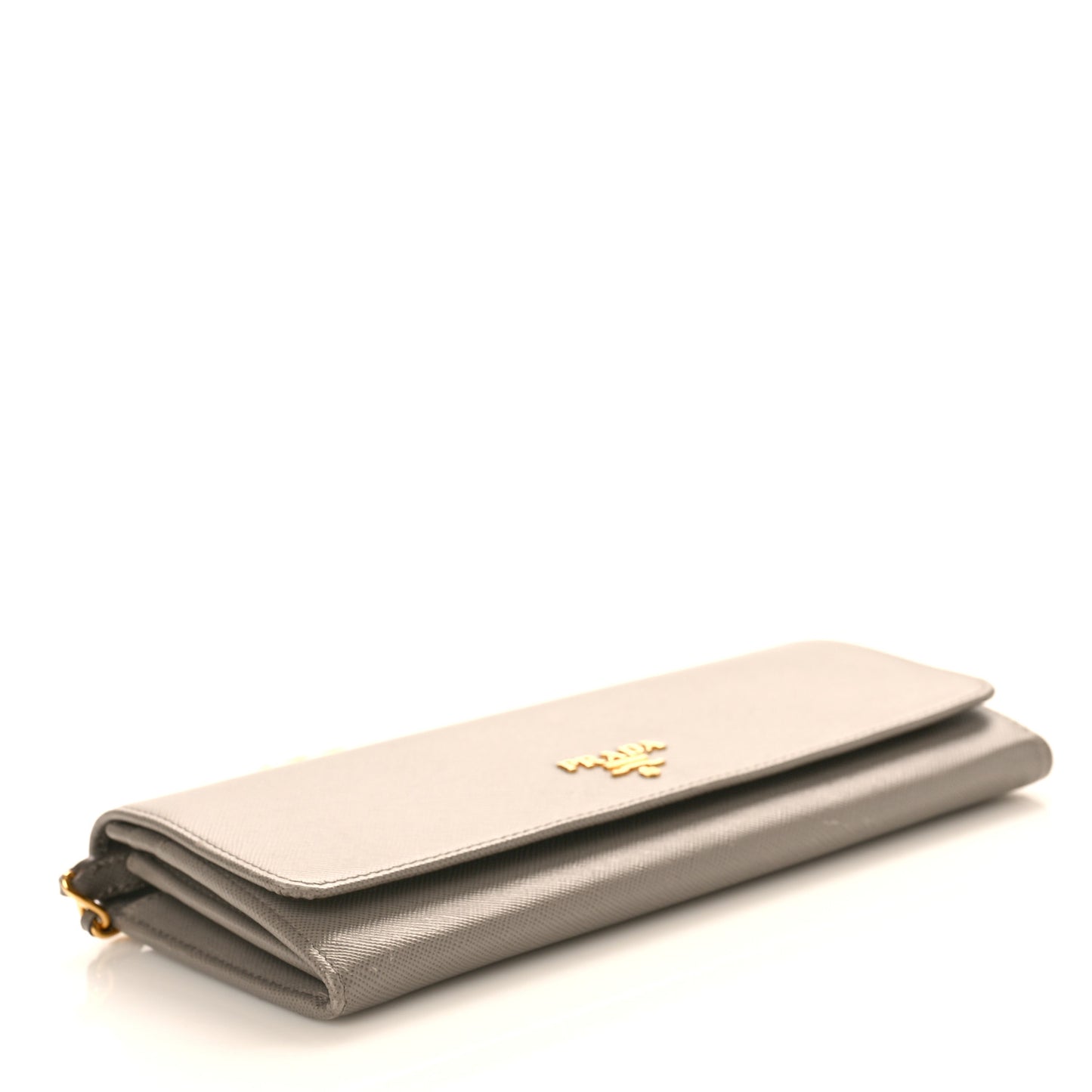 Saffiano Metal Oro Chain Wallet Argilla